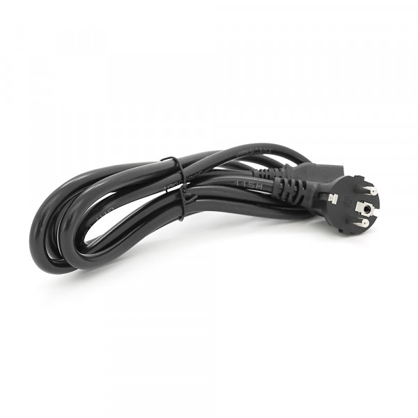 Кабель живлення Schuko CEE7/7-C13, 1.8M, CCA, 1.5mm, OEM (євровилка), black, Q25/200