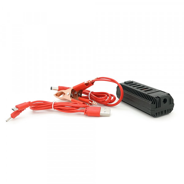Портативний HUB ZS-11/3  із крокодилами на 5*USB2.0 (2,4А), led, живлення 12В, Black, Box
