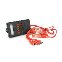 Портативний HUB ZS-09 із крокодилами на 10*USB2.0 (3A-5А), led, живлення 12В, Black, Box
