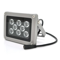 ІЧ-прожектор GY-IR006. 12V, 18W, 8LED, IP66, 850Нм, кут огляду 90 °, дальність до 70м.