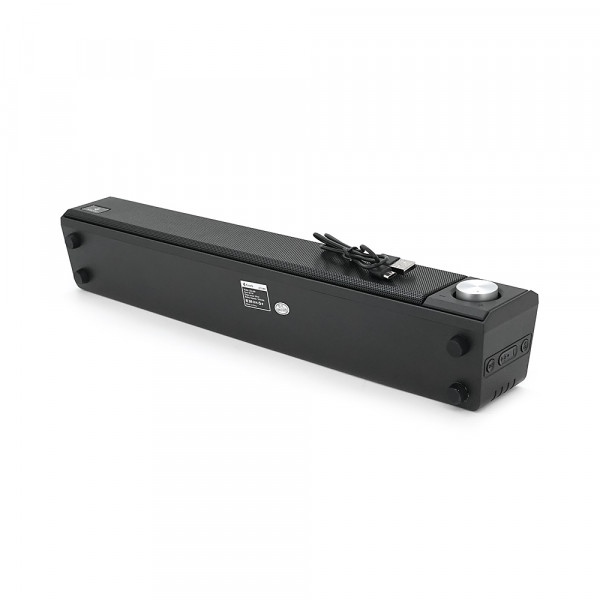 Колонка Kisonli LED-909 Bluetooth 5.0, 2х5W, 1200mAh, USB/TF/BT/FM/AUX, DC: 5V/1A, Black, BOX, Q40
