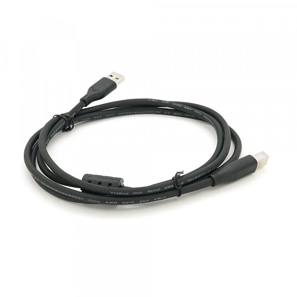 Кабель USB 2.0 VegGieg AM/BM, 1.5m, 1 ферит, Black, Q120