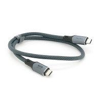 Кабель VEGGIEG V-U408, Type-C(Male) to Type-C(Male) PD cable, 240 Вт, струм 5 А, 40Gbps, Gray, довжина 0.5м, Box