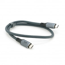 Кабель VEGGIEG V-U408, Type-C(Male) to Type-C(Male) PD cable, 240 Вт, струм 5 А, 40Gbps, Gray, довжина 0.5м, Box