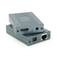 Активний VEGGIEG V-HE60 HDMI 2*1 конвертер 60m, HDMI 1080P, LAN CAT 5E/6At, Grey, Box