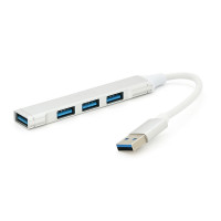 Хаб VEGGIEG V-K301 USB 3.0 на USB 3.0/4 порти, 480Mbts, живлення від USB, 0.15m, Silver, Box