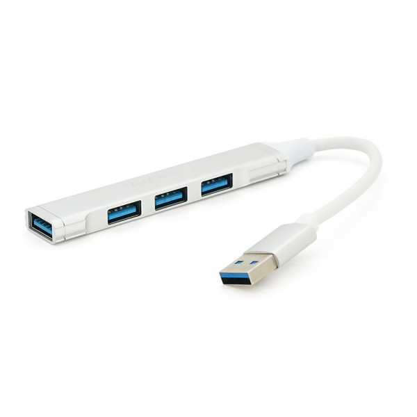 Хаб VEGGIEG V-K301 USB 3.0 на USB 3.0/4 порти, 480Mbts, живлення від USB, 0.15m, Silver, Box