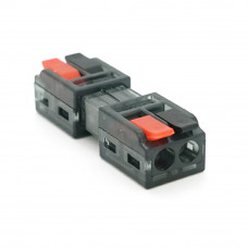 Клема  з натискними затискачами 1-провідна LT-2-2, 2-pin, 250V, 32A, 0.5-2.5mm2, 13,5*30*11mm, сіра