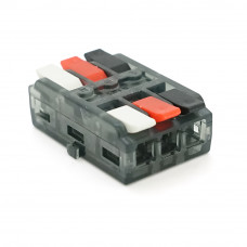 Клема з натискними затискачами 3-провідна LT-3, 3-pin, 250V, 32A, 0.5-2.5mm2, 19*30*11mm, сіра