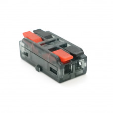 Клема  з натискними затискачами 1-провідна LT-2, 2-pin, 250V, 32A, 0.5-2.5mm2, 13,5*30*11mm, сіра