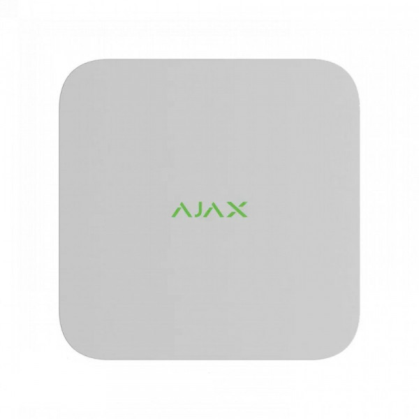 Мережевий відеореєстратор Ajax NVR (8ch) white, роздільна здатність до 4К, підтримка ONVIF/RTSP, декодування H.265/H.264, ємність до 16Тб