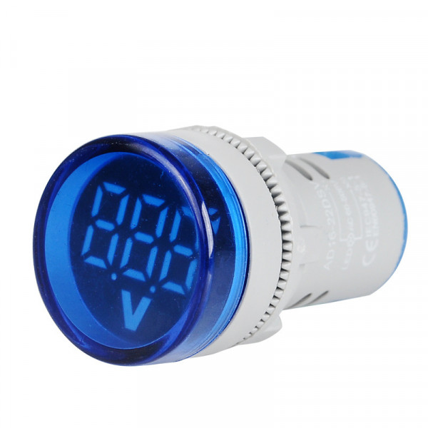 Цифровий вольтметр ST16V, діапазон вимірювань 60-500V, Blue