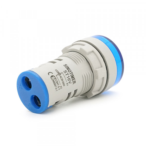 Цифровий вольтметр ST16V, діапазон вимірювань 60-500V, Blue