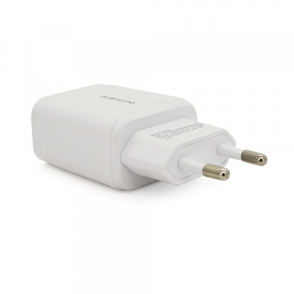 Набір BOROFONE BA37A СЗУ 2xUSB+ кабель Lighting, 2.4A, 1м, White, Box