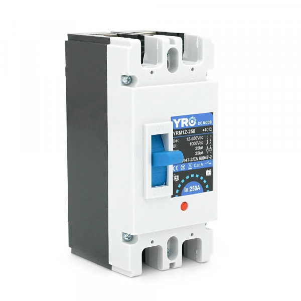Двуполюсний автомат постійного струму YRM1Z-250 DC MCCB 2P 250A DC500V
