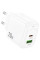СЗУ 110-240V HOCO CS54A, 1xUSB, 1xUSB-C, PD20W, White, Blister