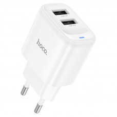 СЗУ 110-240V HOCO C141A 2xUSB, 10.5W, White, Box