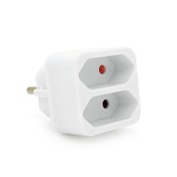 Розетка двійник без заземлення SQ-ZDB01/2, 2x2.5A(10A) 250V~Max, 1100W, White, 2Р, Q200