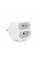 Розетка двійник без заземлення SQ-ZDB01/2, 2x2.5A(10A) 250V~Max, 1100W, White, 2Р, Q200