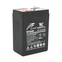 Акумуляторна батарея AGM RITAR RT645, Black Case, 6V 4.5Ah (70х47х99 (105)), 0.864kg Q20 (2022 рік)