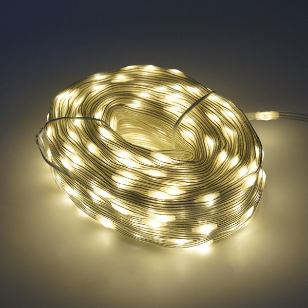 Гірлянди 400LED (Діод) White Hot, 1 режим, 50 метрів, прозора ізоляція, BOX