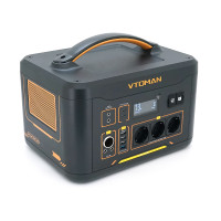 Портативна зарядна станція VTOMAN 1500X, 1500 (макс. 3000) Вт, LiFePO4 828 Вт·год (макс. 2376 Вт·год), 230 В, вихід 3x230 В/1500 Вт, 2x12 В/10 A-10 A, 2xPDTB, прикурювач 12 В/10 A, 36x27x28 см; 20 кг