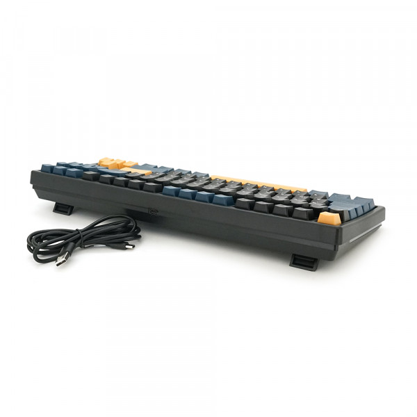 Клавіатура механічна USB JEDEL WKL-102, довжина кабелю 170см , RGB підсвічування, (Eng/Укр/Рус), (385х160х50 мм), Black/Blue, 88к, Q10