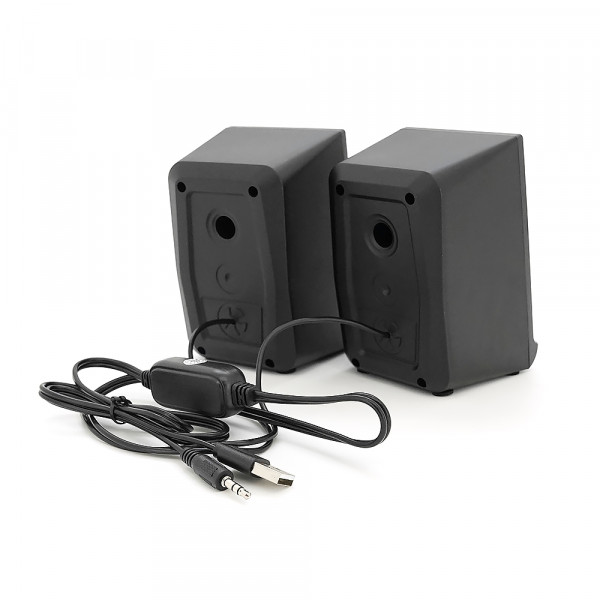 Колонки 2.0 JEDEL S-578 USB+3.5mm, 4" 2x3W, 90Hz-20KHz, з регулятором гучності, Silve BOX, Q30