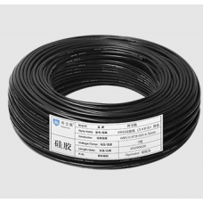 Кабель силіконовий луджений AWG 26 American Standard 26AWG/0,15квМ/600В, 400 метрів, негорючий, термостійкий, Black, ціна за бухту
