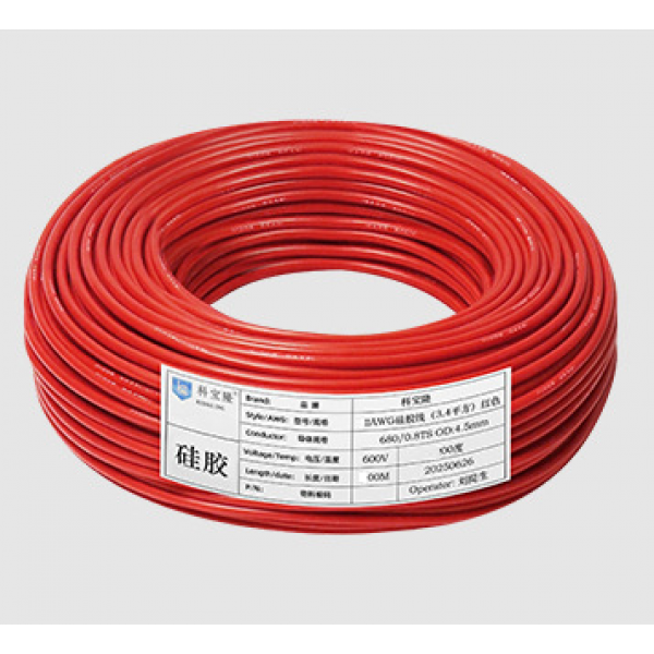 Кабель силіконовий луджений AWG 26 American Standard 26AWG/0,15квМ/600В, 400 метрів, негорючий, термостійкий, Red, ціна за бухту