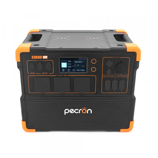 Power station Pecron E3600LFP APP Control, 3072/3600Wh LiFePO4, MPPT 800W max, DC12V-5A, XT60-12V-30A, 3хAC 220, 4xUSB-18W, 2хUSB-C(100W), 2x wireless 15W, Fast charge 90min, 445×307×350mm, 36kg
