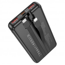 Power bank Borofone BJ57 10000mAh, 22.5W, кабеля USB: Lighting, Type-C, Black, 270g, Box