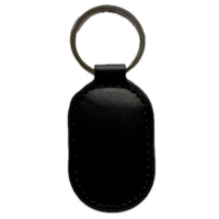 Безконтактний брелок ID Em-Marine 125 КГц (EM-Leather овальний) у шкіряному чохлі, колір чорний