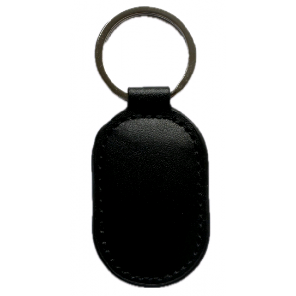 Безконтактний брелок ID Em-Marine 125 КГц (EM-Leather овальний) у шкіряному чохлі, колір чорний