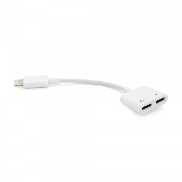 Перехідник KIN KY-160 Lighting(M) 2*Type(F), White, Box