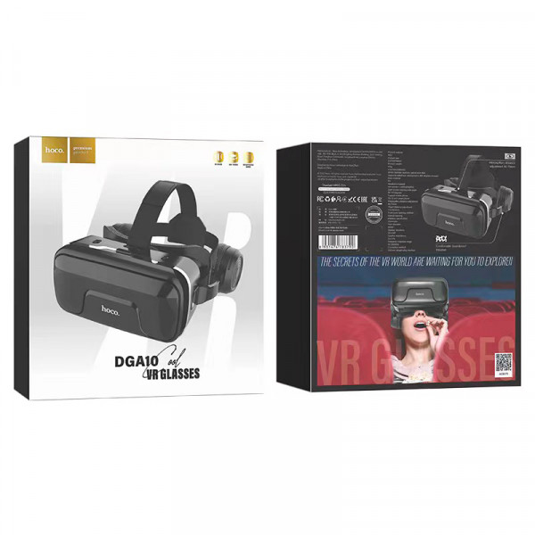 Окуляри віртуальної реальності HOCO Cool VR glasses DGA10, IPS 5.3" TFT, FOV Кут 90-100 °, Black, Box