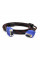 Кабель Merlion VGA 3 + 4, 10m, male to male (тато-тато), OD-8.2mm, 2 ферита, обплетення, круглий Black/Red, коннектор Blue