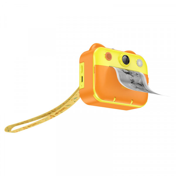 Дитячий фотоапарат HOCO DV204 з функцією миттєвого друку, підтримка microSD card, Orange/Yellow, Box