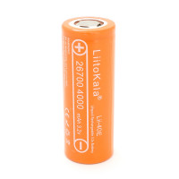 Аккумулятор 26700 Lifepo4 LiitoKala Lii-40E, 4000mah （4100-4200mah）, 3.2V (2.75-4.2V), Orange, 71mm x 26.5mm, цена за 1 шт