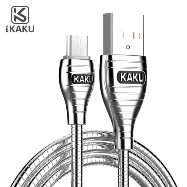 Кабель iKAKU ALLOY series for mirco, Silver, длина 1м, 2.8A, BOX