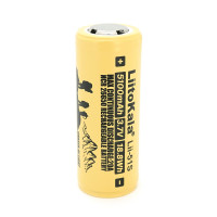 Акумулятор 26650 Li-Ion LiitoKala Lii-51S-PSB, 5100mAh (5100-5500mAh), 20A, 18.8Wh, 3.7V (2.5-4.2V), кремовий, 65.5mm x 26.8mm, ціна за 1 шт