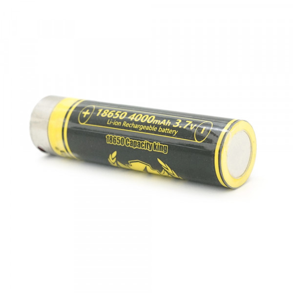 Акумулятор 18650 Li-Ion LiitoKala King-4000, 4000mAh (3800-4000mAh), 3.7V (2.75-4.2V), Black/Yellow