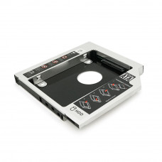 Адаптер підключення HDD 2.5 '' 12.7 mm в відсік приводу ноутбука SATA / mSATA (HDC-25), корпус aluminum+plastic, Blister, Q100