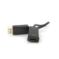 Конвертер Display Port (тато) на HDMI(мама) 30cm, Black, 4K/2K, Пакет