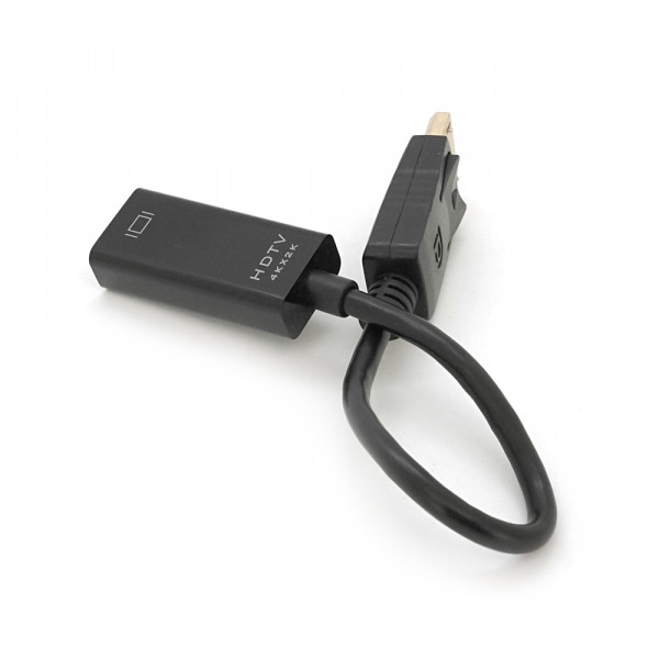 Конвертер Display Port (тато) на HDMI(мама) 30cm, Black, 4K/2K, Пакет