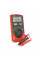 Мультиметр UNI-T UT120C: вимірювання V A Ω C Hz °C. Функції True RMS продзвінку тест діодів перевірка транзисторів. Габарити 110 58 11 мм. Вага 76 г.