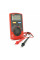 Мультиметр UNI-T UT120A. Вимірювання: V (AC/DC), Ω, Hz, DUTY. Функції: Hold, REL, продзвонювання, тест діодів, авто-діапазон. 110x58.2x10.8 мм. 76 г