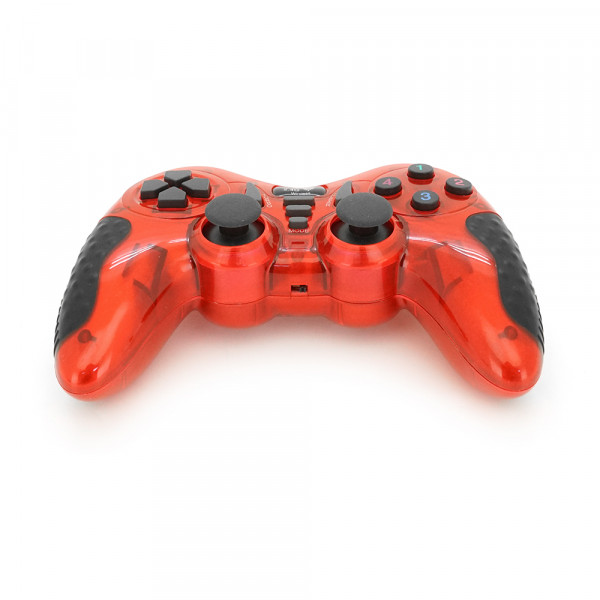 Геймпад бездротовий 7 в 1 для PC/PS1/PS2/PS3/PC360/TV/TV BOX/Android/Win10, живлення від 2*ААА(немає в помплекті), Red, Blister