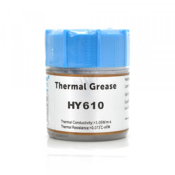 Паста термопровідна HY-610 15g, банку, Gold,> 3,05W / m-K, <0.073 ° C-in² / W, -30 ° ≈280 °, В'язкість -1K cPs, OEM Q40