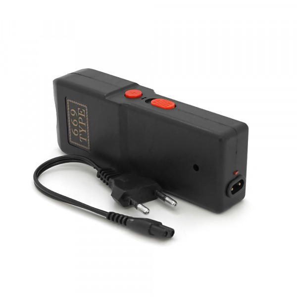 Ліхтар-відлякувач ручний BAILONG X-Balog BL-669, LED, струм 10000KV, 150W, Li-ion вбудований 6 000 mAh, Black, IP44, кабель живлення, 140х45х24мм, BOX